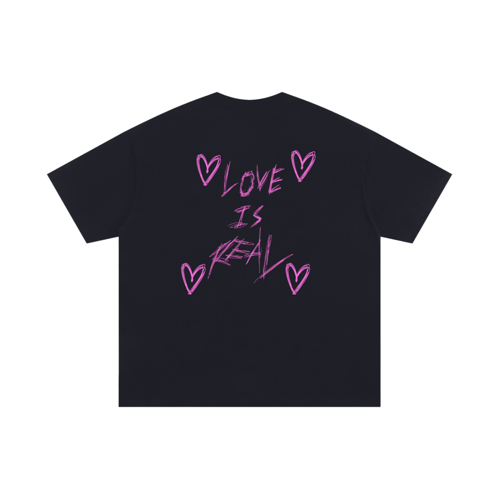 LOVE IS REAL Black Tee